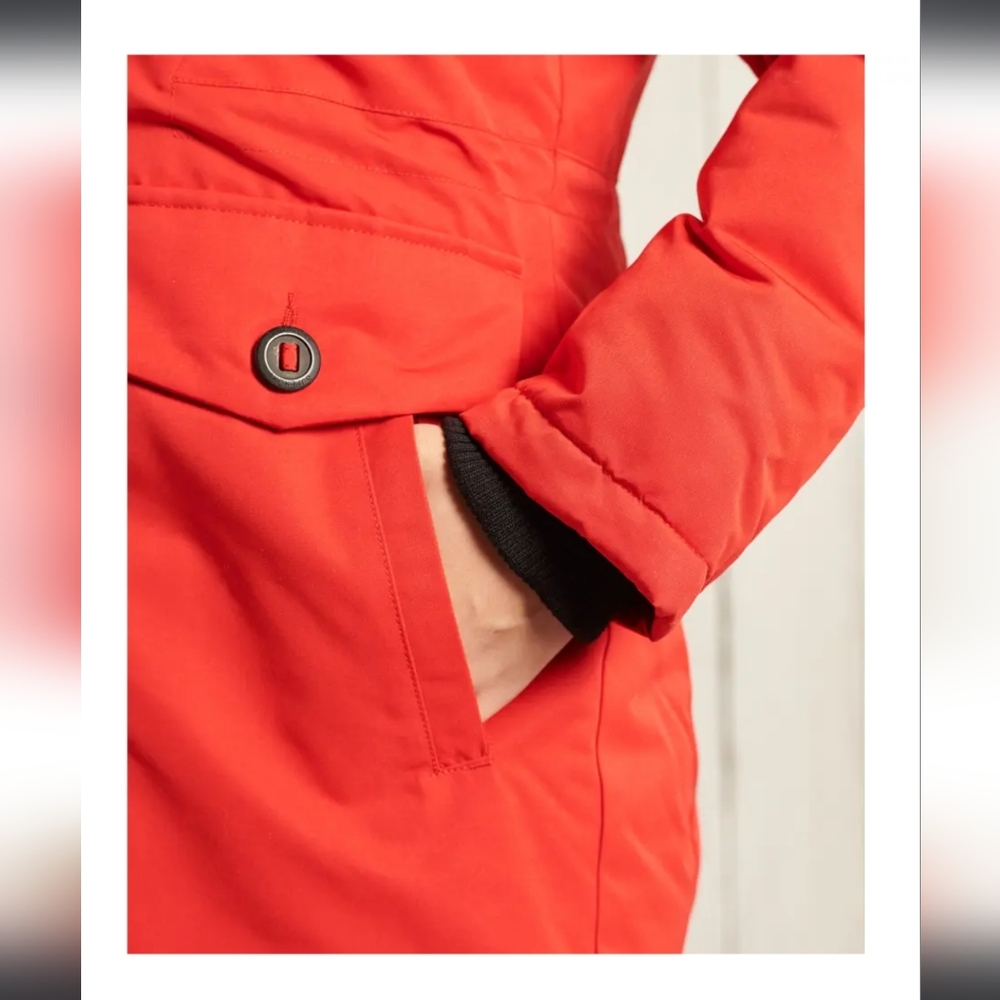 Superdry Everest Neon Orange Parka ❤️ - Picture 5 of 8